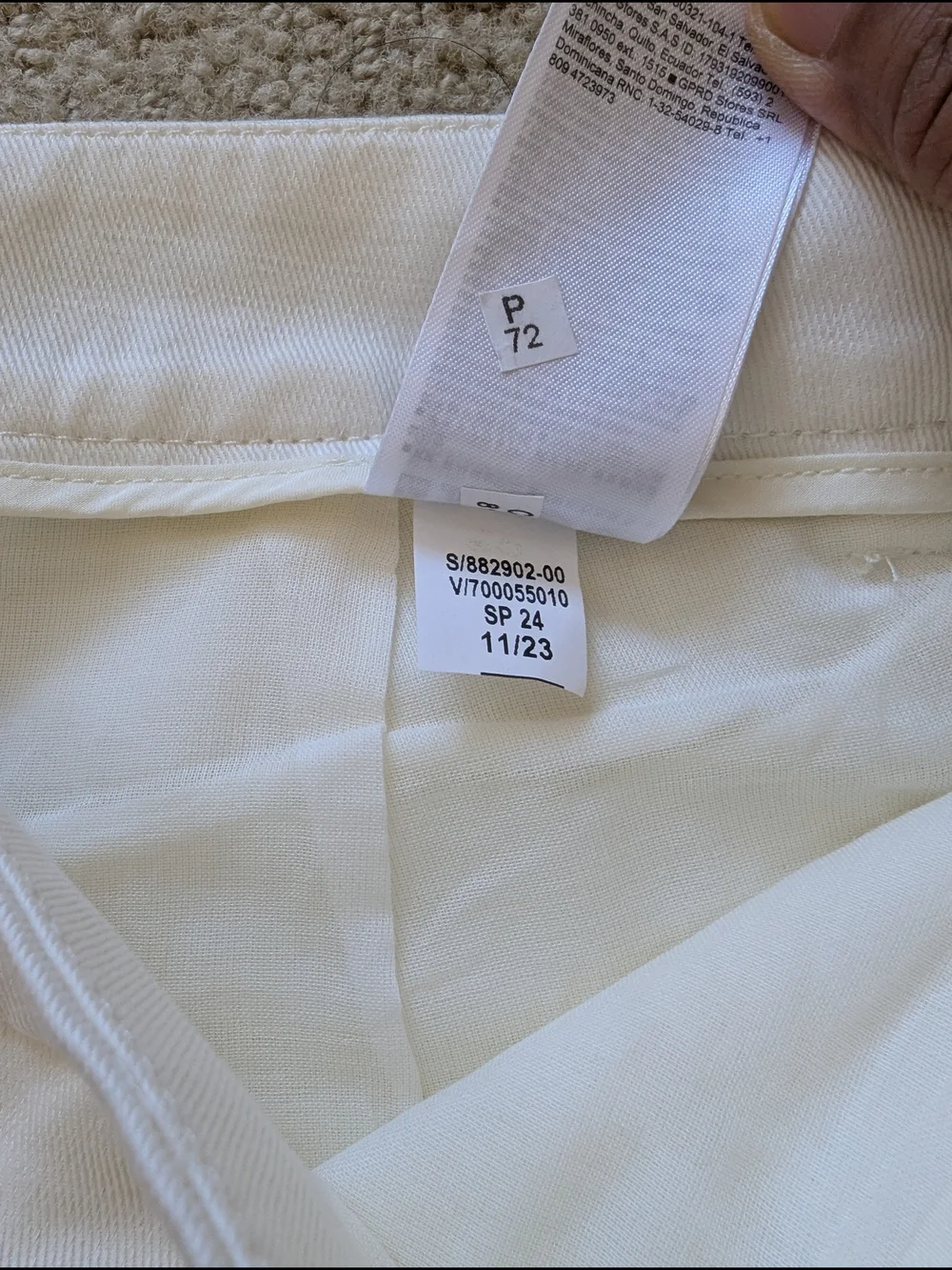 BANANA REPUBLIC Italian Cotton Linen Pants Seahaven Straight Women 10 Ivory Work